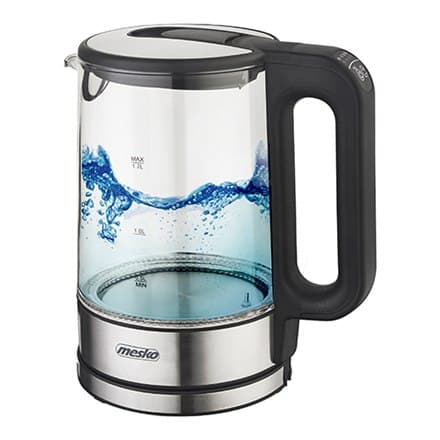 Mesko | Vattenkokare | MS 1301b | Elektrisk | 1850 W | 1,7 L | Glas/Rostfritt stål | 360° rotationsbas | Svart