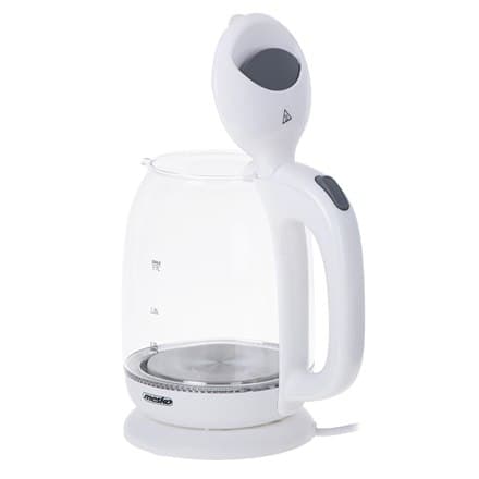 Mesko | Kedel | MS 1302w | Elektrisk | 2200 W | 1,7 L | Glas | 360° rotationsbase | hvid