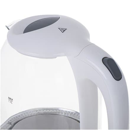 Mesko | Kedel | MS 1302w | Elektrisk | 2200 W | 1,7 L | Glas | 360° rotationsbase | hvid