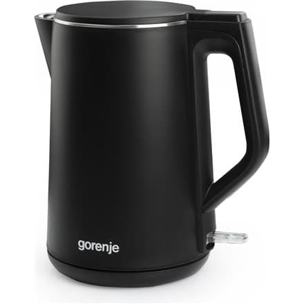Gorenje | Vedenkeitin | K15DWBK | Sähkö | 2200 W | 1,5 l | Ruostumaton teräs | 360° kääntyvä alusta | Musta