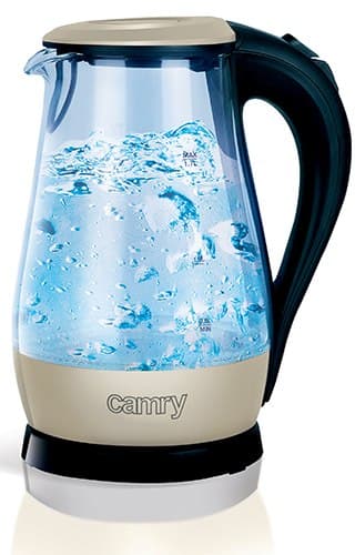 Camry | CR 1251 | Standard kedel | 2000 W | 1,7 L | Glas | 360° rotationsbase | Glas/sort