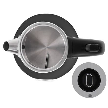 Camry | Kedel med termometer | CR 1344 | Elektrisk | 2200 W | 1,7 L | Rustfrit stål | 360° rotationsbase | Sort