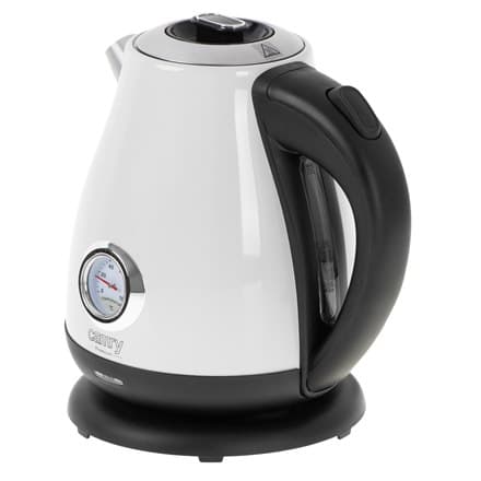 Camry | Kedel med termometer | CR 1344 | Elektrisk | 2200 W | 1,7 L | Rustfrit stål | 360° rotationsbase | hvid
