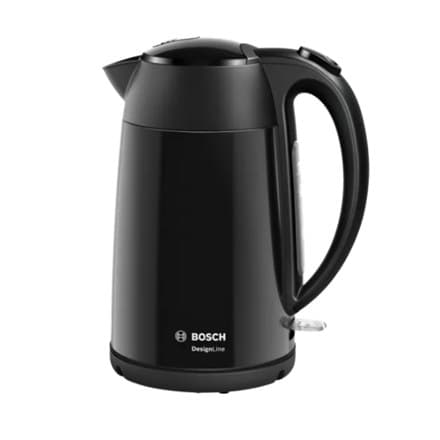 Bosch | Vedenkeitin | DesignLine TWK3P423 | Sähkö | 2400 W | 1,7 L | Ruostumaton teräs | 360° pyörivä alusta | Mustaksi kiillotettu