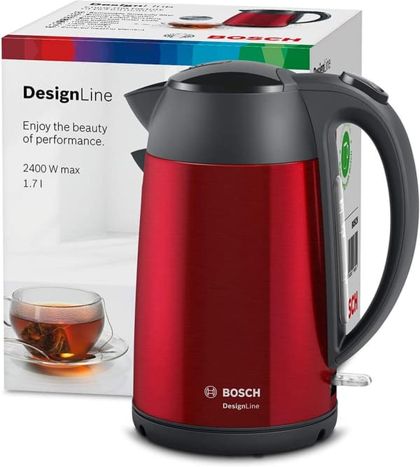 Bosch | Vedenkeitin | DesignLine TWK3P424 | Sähkö | 2400 W | 1,7 L | Ruostumaton teräs | 360° pyörivä alusta | Ed