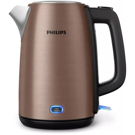 Philips | Kedel | HD9355/92 Viva Collection | Elektrisk | 1740-2060 W | 1,7 L | Rustfrit stål | 360° rotationsbase | Kobber