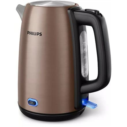Philips | Kedel | HD9355/92 Viva Collection | Elektrisk | 1740-2060 W | 1,7 L | Rustfrit stål | 360° rotationsbase | Kobber