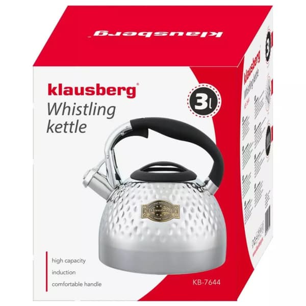 STÅLKEDEL MED FLØJTE 3L KLAUSBERG KB-7644