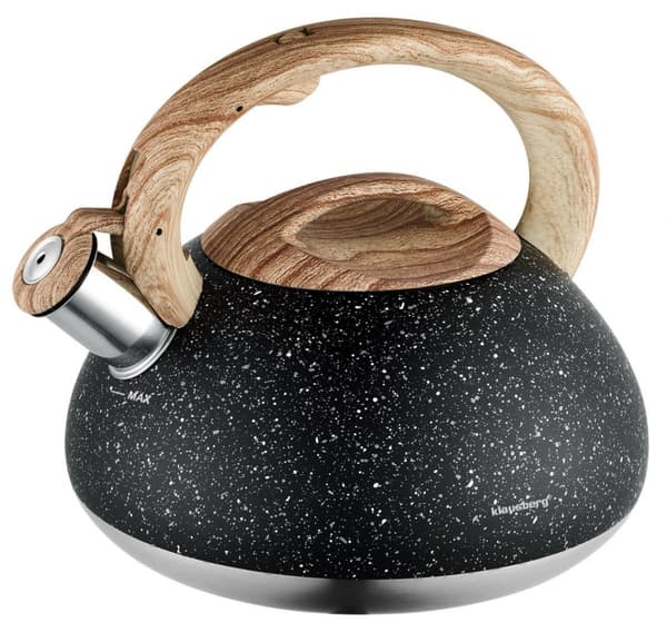 KEDEL MED FLØJTE 2,7L KLAUSBERG KB-7282 GRANITRÆ