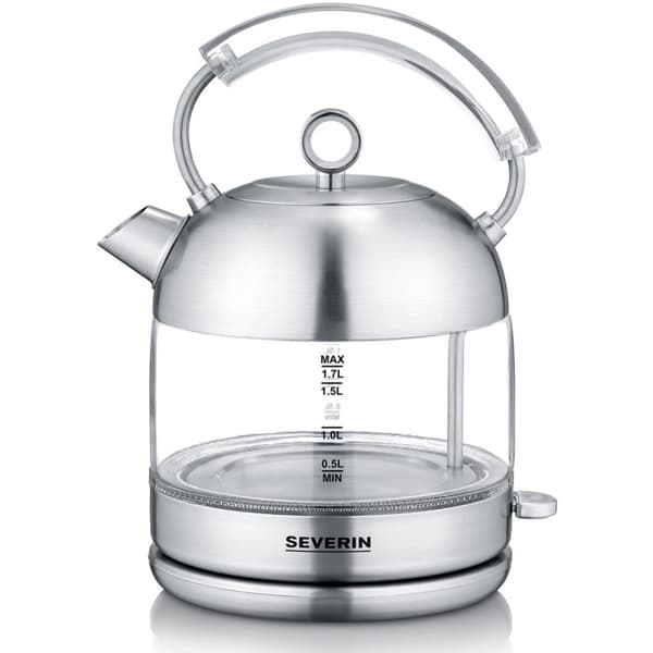 Severin Vattenkokare Borstatstål/Glas 1,7L 2400w