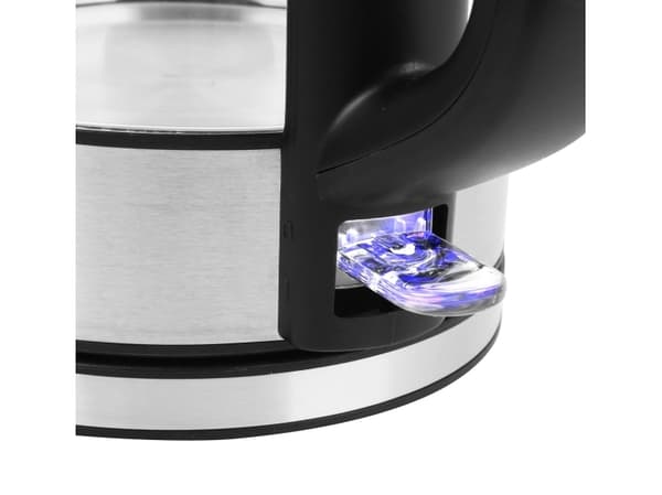 Emerio WK-130126, 1,7 l, 2200 W, Sort, Gjennomsiktig, Glass, Plast, Vannivåindikator, Trådløs