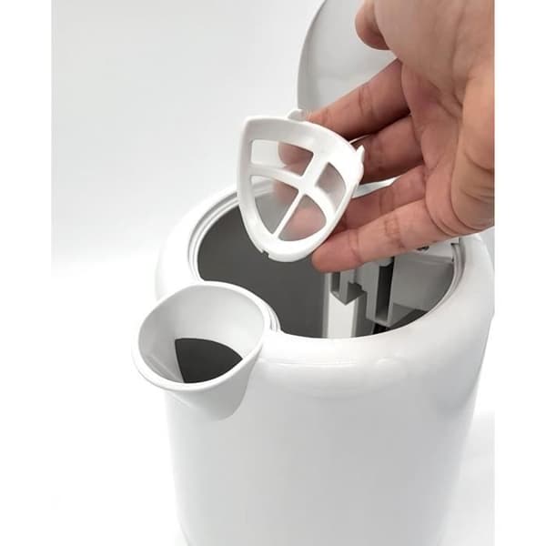 Elektrisk vattenkokare - TERRAILLON - 15351 DIAMANT Vit - 1,5L - 2200W - 360° vridbar bas - Upphöjd bas med diamanteffekt