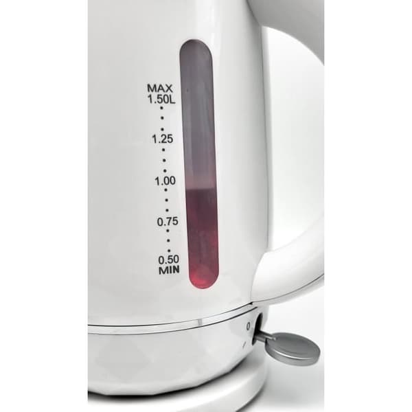 Elektrisk vattenkokare - TERRAILLON - 15351 DIAMANT Vit - 1,5L - 2200W - 360° vridbar bas - Upphöjd bas med diamanteffekt