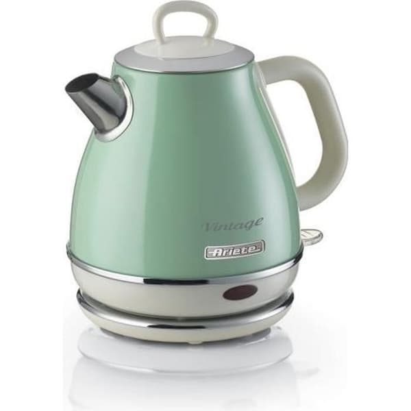 Vintage Vattenkokare 1L Grön - ARIETE - 1630 Watt - Metall - Sladdlös gjutning - 360 graders bas