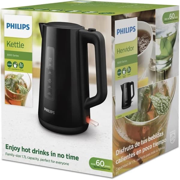 Elektrisk vattenkokare - PHILIPS - HD2581/90 - 1,7 L - Svart