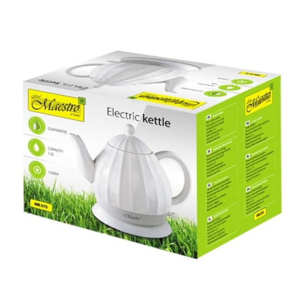Elektrisk vattenkokare och tekanna Feel Maestro MR-070 Vit Keramisk 1200 W 1,2 L