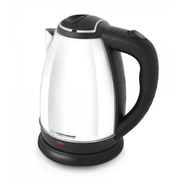 Vedenkeitin Esperanza EKK113W Valkoinen Musta Ruostumaton teräs Muovinen 1800 W 1,8 L