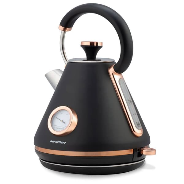 Vedenkeitin lämpömittarilla 1,7L Berdsen BD-701 musta