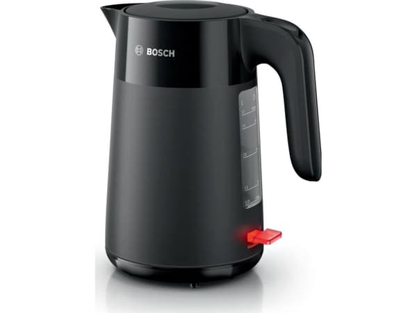 Bosch TWK2M163, 1,7 l, 2400 W, Svart, Plast, Vattennivå indikator, Överhettningsskydd
