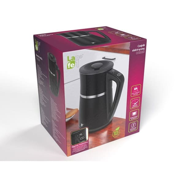Vattenkokare Lafe LAFCZA47290 Svart Rostfritt stål 2200 W 1,7 L