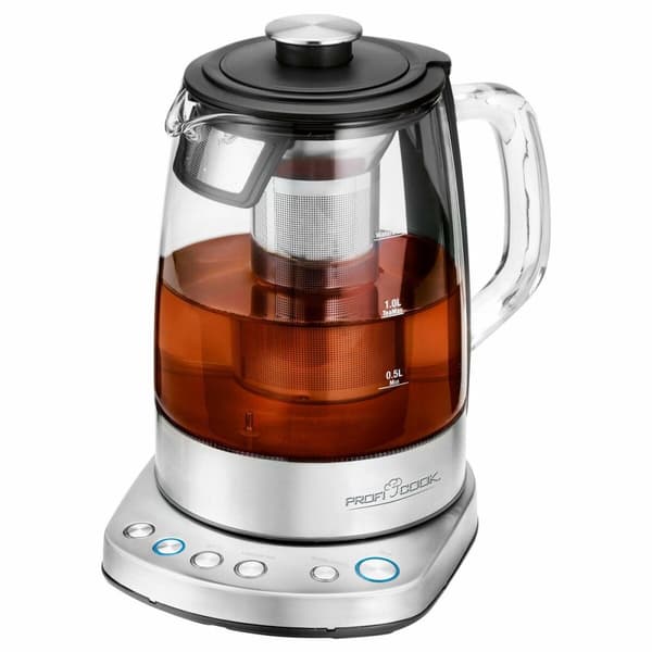 Vattenkokare Proficook  PC-WKS 1167 Svart Rostfritt stål 2200 W Bär, Rostfritt stål