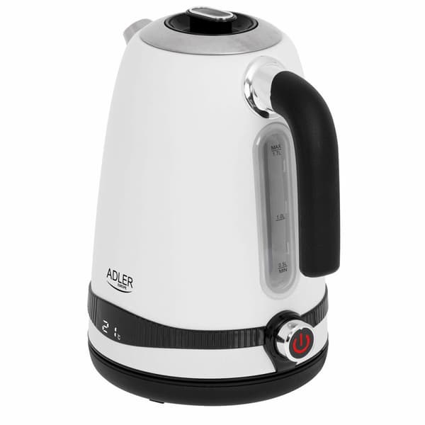 Vattenkokare Adler Vit Rostfritt stål 2200 W 1,7 L