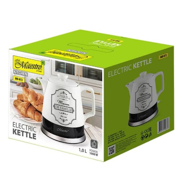 Vattenkokare Feel Maestro MR-072 Vit Keramisk 1000 W 1 L