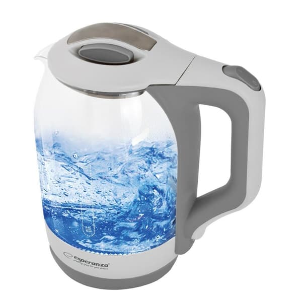 Kedel Esperanza EKK025W Hvid Glas Plastik 1500 W 1,7 L