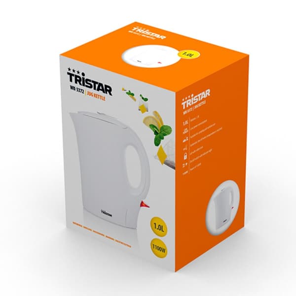 Vedenkeitin Tristar Jarra Hervidora Valkoinen Muovinen 1100 W 1 L
