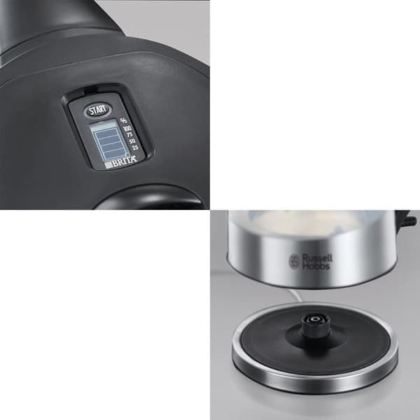 Russell Hobbs 22850-70 Clarity 1,5L filterglasvattenkokare, Brita Maxtra vattenfilterpatron medföljer