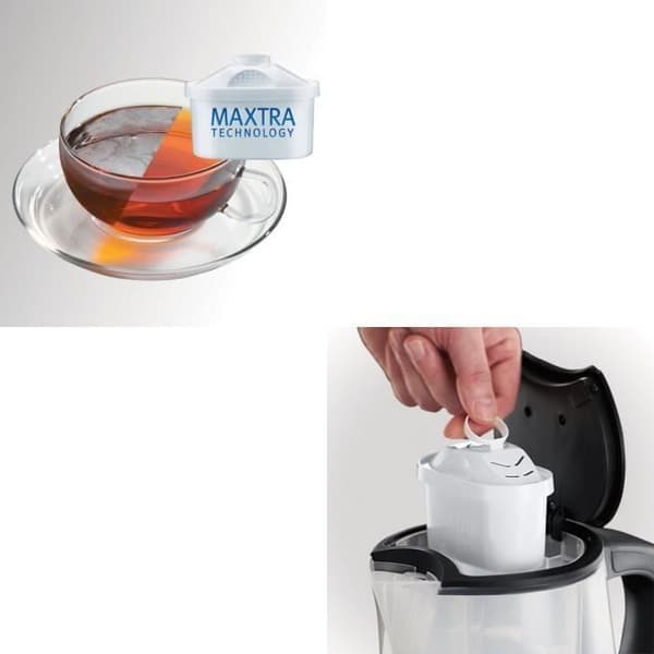 Russell Hobbs 22850-70 Clarity 1,5L filterglasvattenkokare, Brita Maxtra vattenfilterpatron medföljer