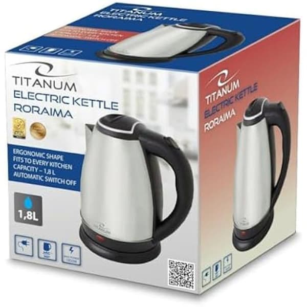 Vattenkokare - ESPERANZA - TKK102X - Rostfritt stål - 1800 W - 1,8 L