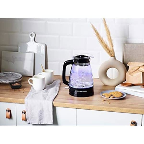 Elektrisk vattenkokare i glas - RUSSELL HOBBS - Classic - 2400 W - 1,7 L - Intern belysning