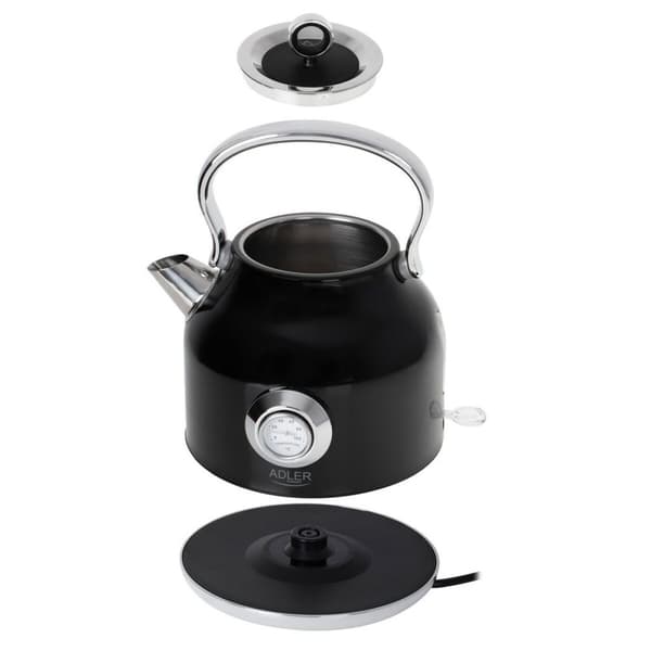 Kedel Adler AD 1346b Sort Sølvfarvet Rustfrit stål 1850-2200 W 1,7 L