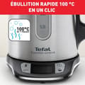 Miniatyrbild 4 av 5: TEFAL Elektrisk vattenkokare 1,7 L, 2400 W, 7 justerbara temperaturer, Håll varm 60 min, Rostfritt stål, Express Control KI240D10