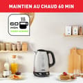 Miniatyrbild 5 av 5: TEFAL Elektrisk vattenkokare 1,7 L, 2400 W, 7 justerbara temperaturer, Håll varm 60 min, Rostfritt stål, Express Control KI240D10