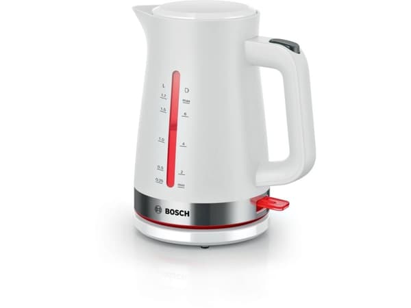 Bosch TWK4M221, 1,7 l, 2400 W, Hvit, Plast, Vannivåindikator, Trådløs
