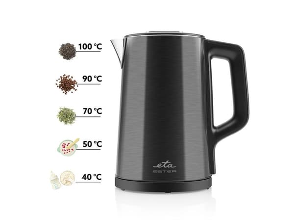 ETA Ester 4597 90000 - Kjele - 1.5 liter - 2.2 kW - svart