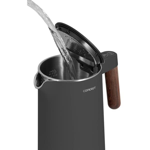 Vattenkokare Concept RK3305 Mörkgrå Trä 1850-2200 W 1,5 L