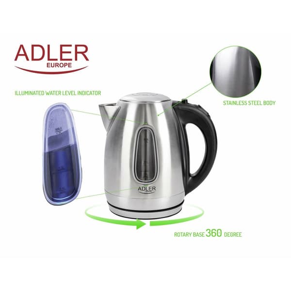Kedel Adler AD 1223 Sort Rustfrit stål 2000 W 1,7 L