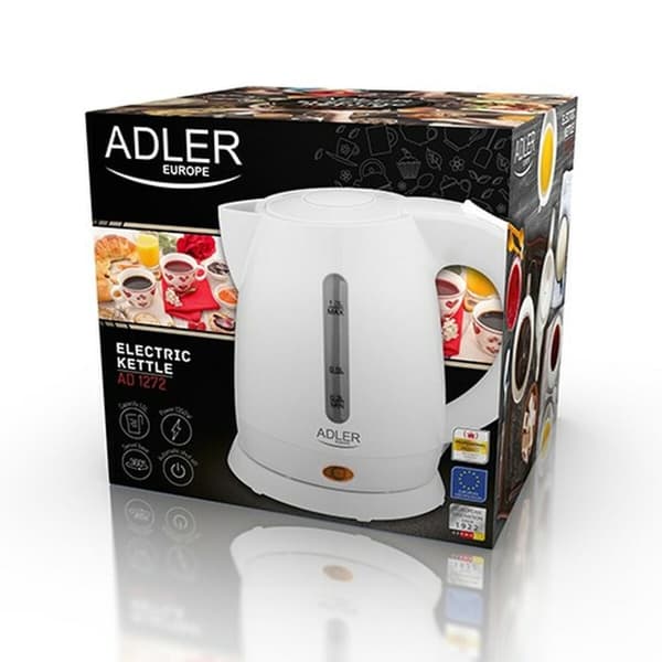 Kedel Adler AD 1272 Hvid Hasselnød Plastik 1600 W 1 L