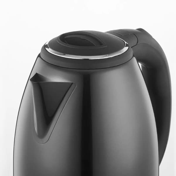 Herzberg HG-5011BLK: 1,8L 1500W vattenkokare i rostfritt stål - svart