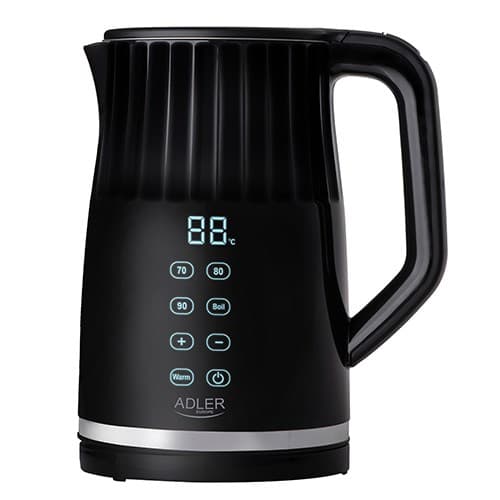 Adler AD 1350 1,7L temperaturstyret LED elkedel Sort
