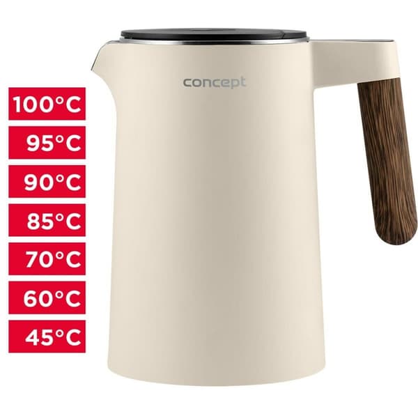 Kedel Concept RK3304 Vanilje Træ 1850-2200 W 1,5 L