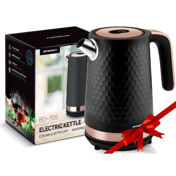 Elkedel 1,7l Berdsen BD-705 sort og kobber