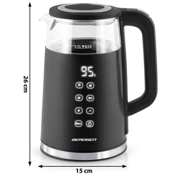 Elektrisk vattenkokare 1,7l Berdsen BD-707 svart