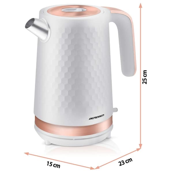 Berdsen BD-705 elkedel 1,7l, hvid og kobber