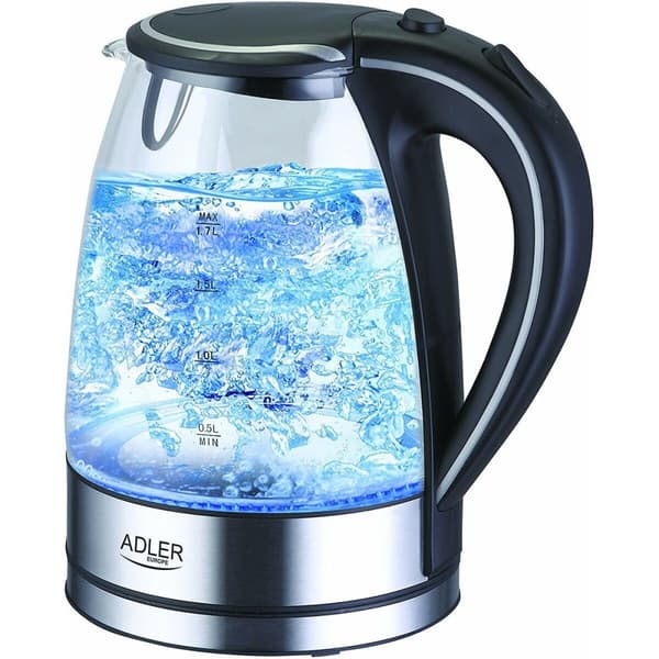 Vedenkeitin Adler AD 1225 Musta Harmaa Muovinen 2200 W 1,7 L