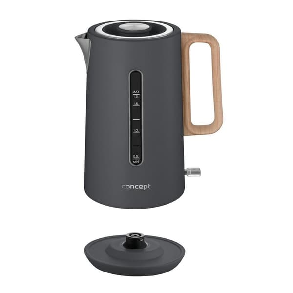 Vattenkokare Concept RK3370 Grå Rostfritt stål 1850-2200 W 1,7 L