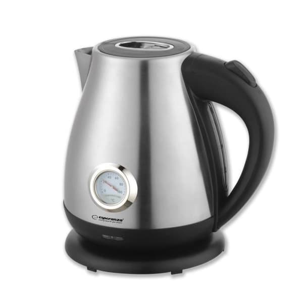 Vattenkokare med termometer THAMES 1,7 L 2200W rostfritt stål